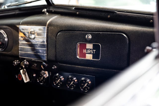 1938 Chevrolet Coupe interior dash detail hurst