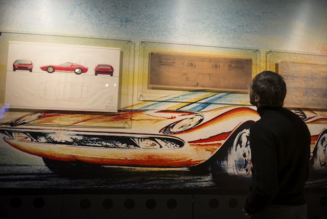 Marcello Gandini car design drawings Turin Museum