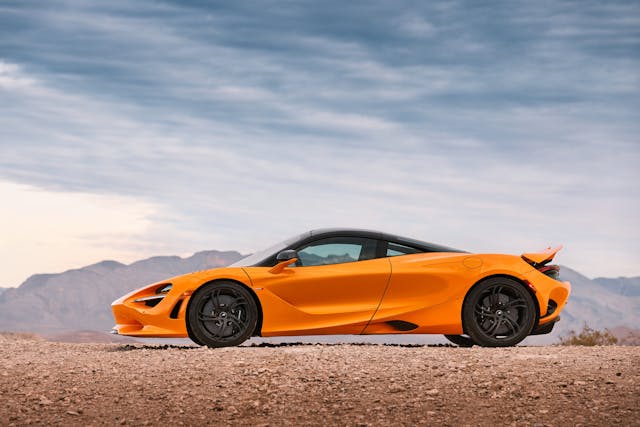 2024 McLaren 750S side profile orange