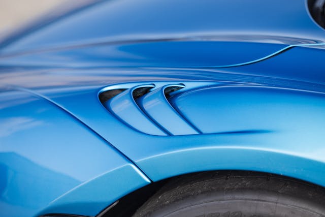 2024 McLaren 750S front quarter panel aero vents detail