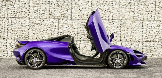 2024 McLaren 750S side profile purple
