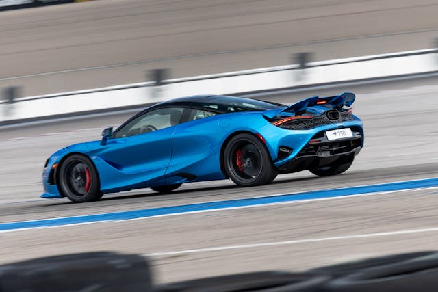 2024 McLaren 750S rear three quarter track test