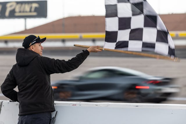 2024 McLaren 750S checkered flag wave