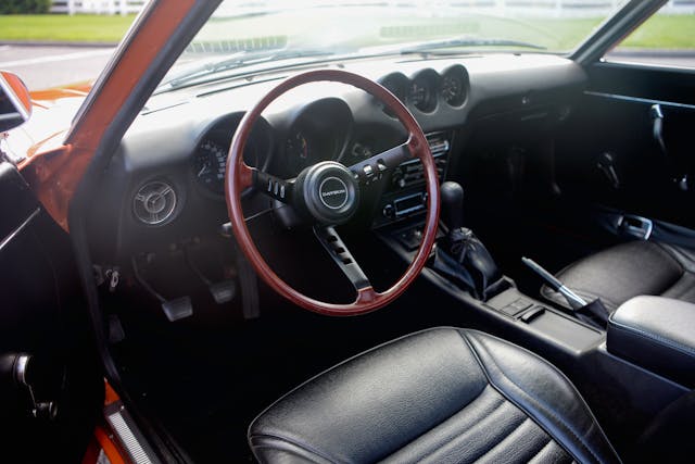 Datsun Outlaw Z 1973 240Z custom interior steering wheel