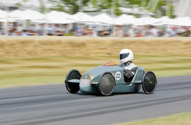 Rolls-Royce Soap box derby car on track at Goodwood