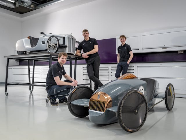 Rolls-Royce apprentices and soap box derby cars
