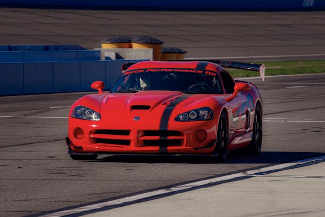 Torco Performance custom dodge viper track car front three quarter