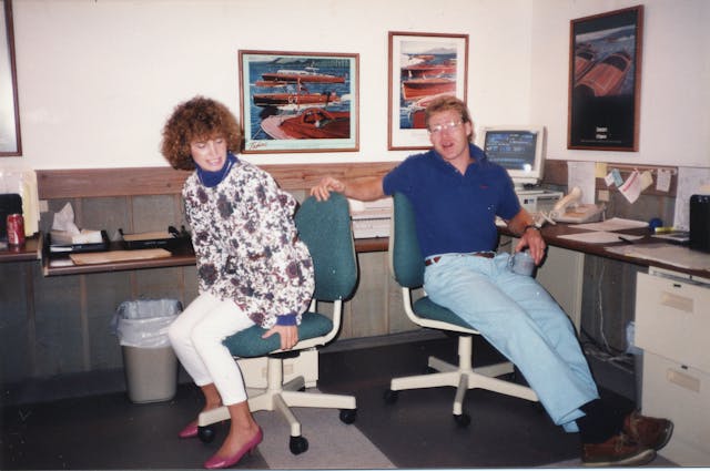 Employees Carla Gernhofer and Paul Schneider