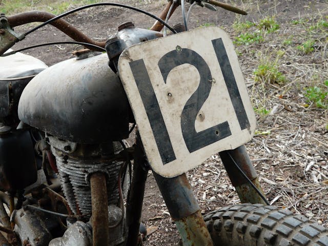 1955 Matchless G80 number plate