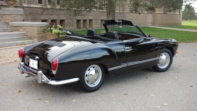 1971 karman ghia convertible rear three quarter