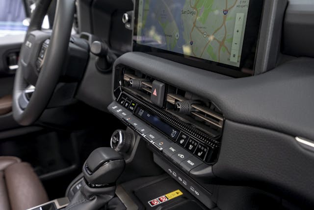 2024 Toyota Land Cruiser Java interior center console controls