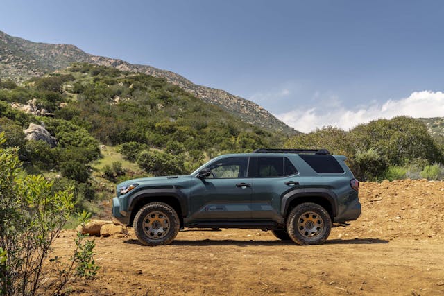 2025 Toyota 4Runner Trailhunter exterior side profile blue