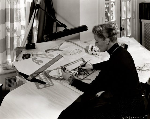 Helen Rother in her home studio 1953