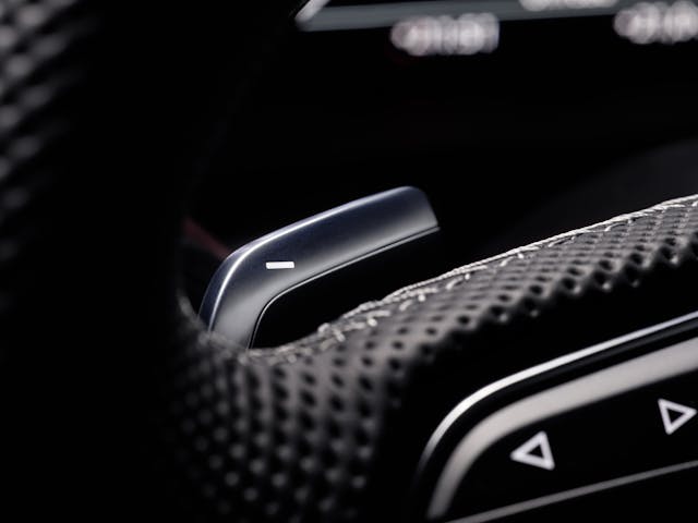 2023 Audi S3 interior European spec chrome-plated steering wheel paddles