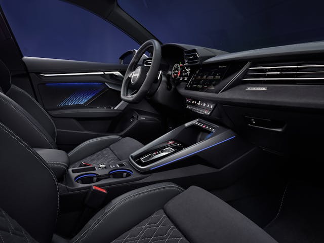 2023 Audi S3 interior European spec ambient lighting