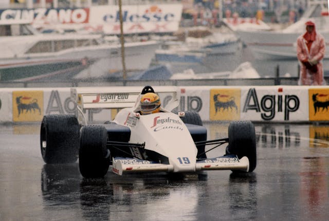 Ayrton Senna Grand Prix Of Monaco racing action rain
