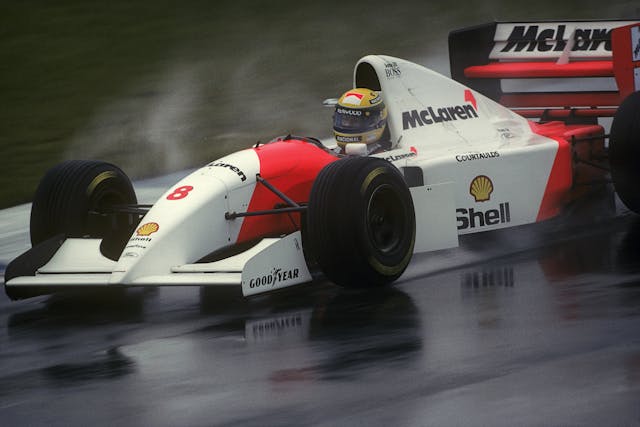 Ayrton Senna Grand Prix Of Europe racing action