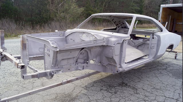 1969 dodge charger unibody on rotisseries