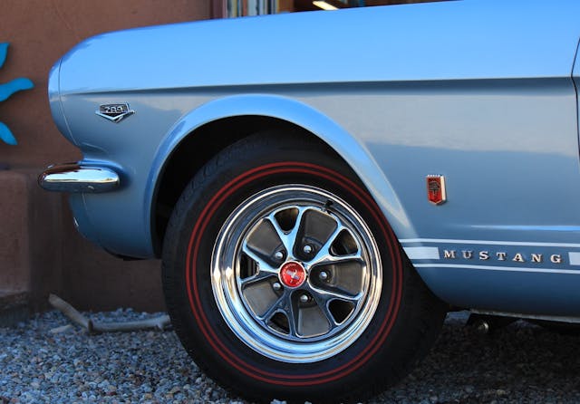 Dan Flores 1965 Ford Mustang GT fender wheel badges