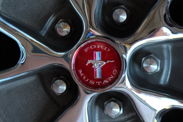 Dan Flores 1965 Ford Mustang GT wheel hub close up