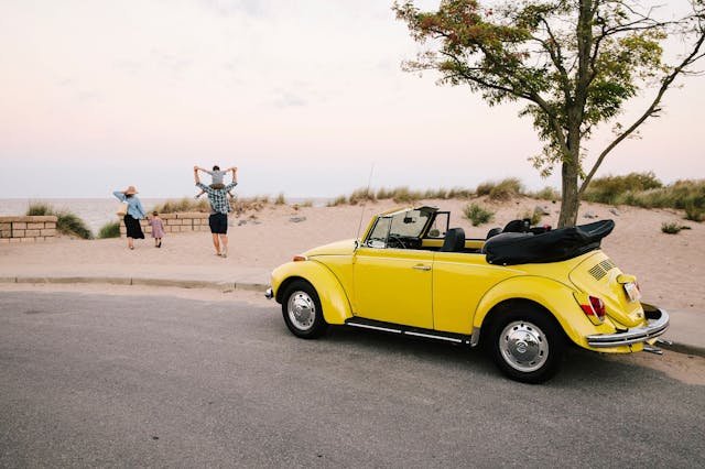1972 VW Beetle beach day