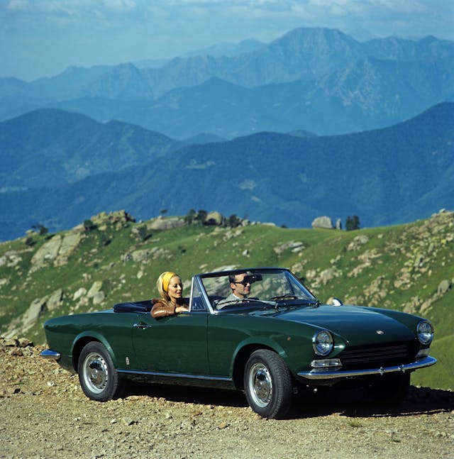 Fiat 124 Sport Spider Green Late 60s
