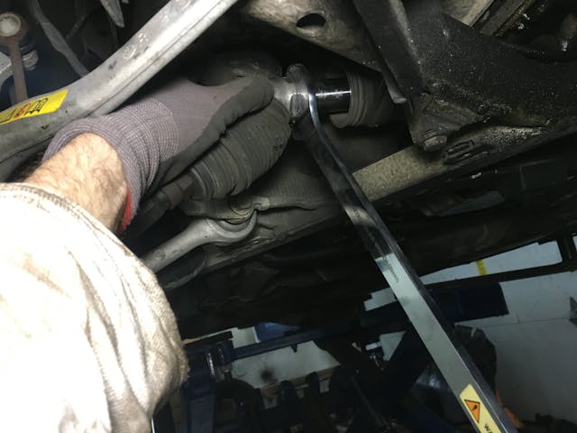 Bad Tie Rod bushing axle wrench break
