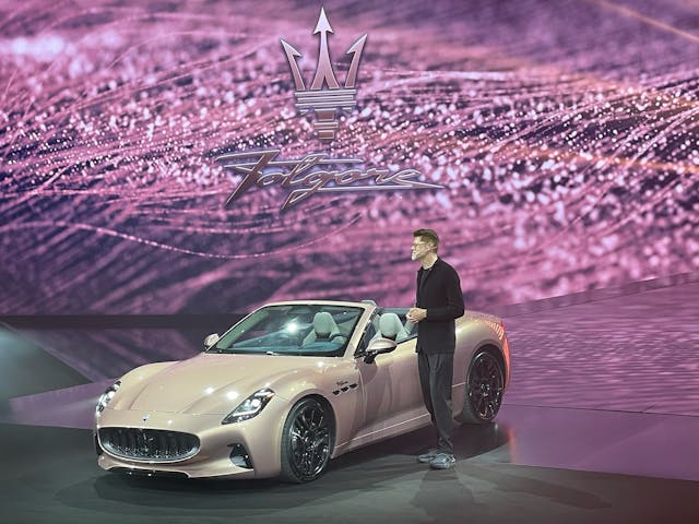 Klaus Busse and Maserati GranCabrio Folgore