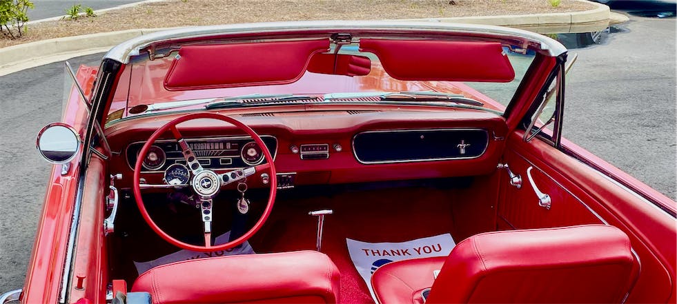 1965 Ford Mustang convertible interior