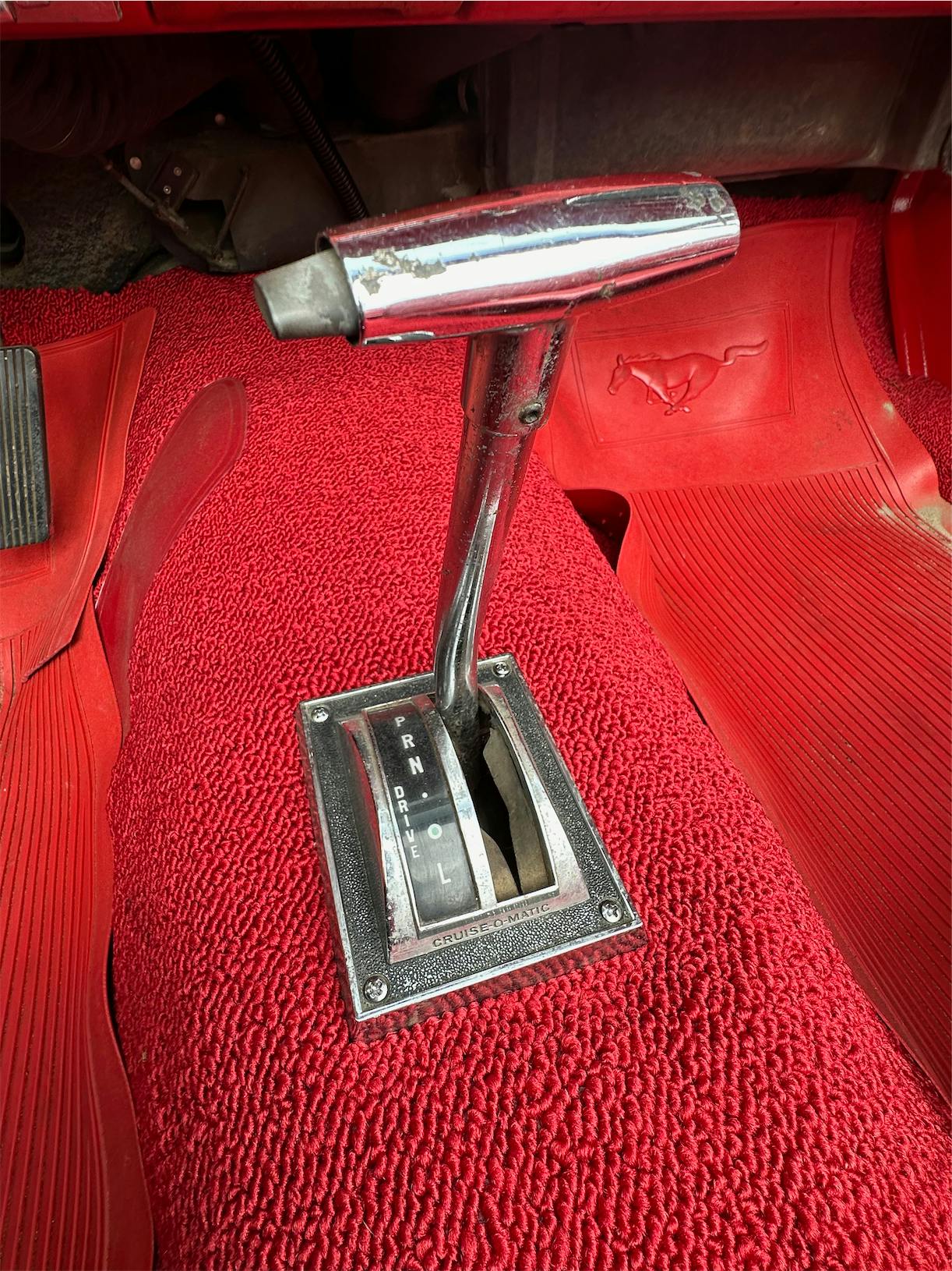 1965 Ford Mustang convertible interior shifter