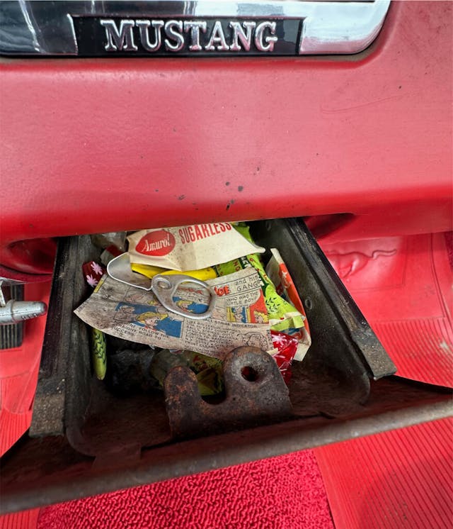 1965 Ford Mustang convertible glove box