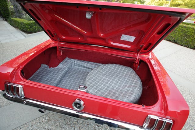 Luis Espinosa 1965 Ford Mustang GT trunk open
