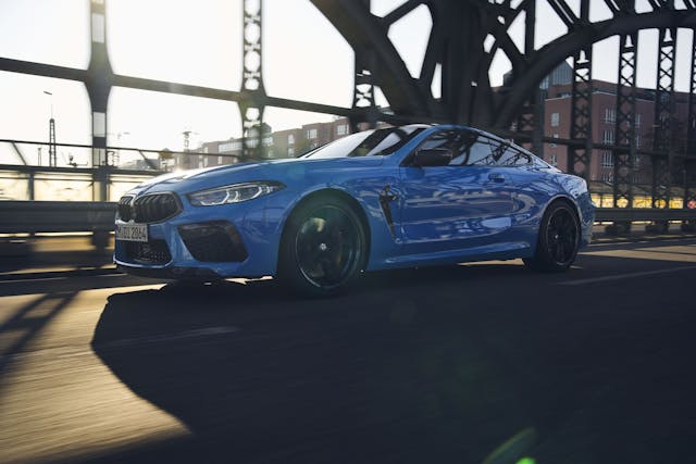 BMW M8 Competition Coupe front three quarter