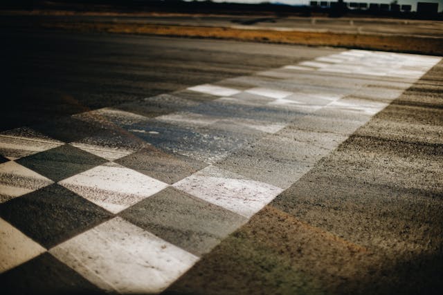 Radford Racing School checkered line