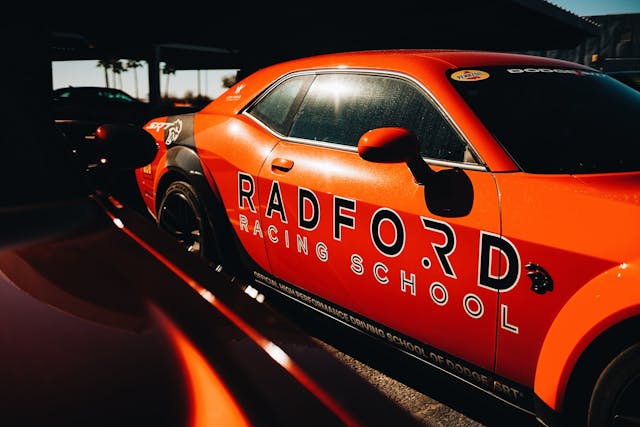Radford Racing School lettering on Hellcat side