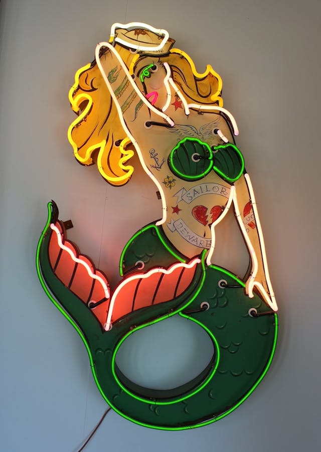 Todd Sanders neon glass art mermaid
