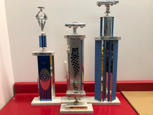 Whitmire Mustang racing trophies