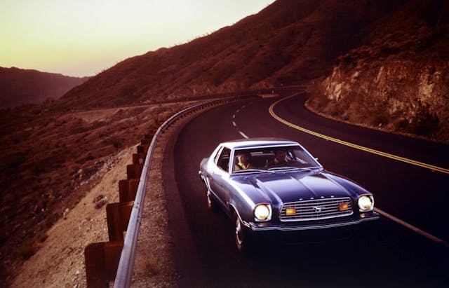 Ford Mustang II winding road