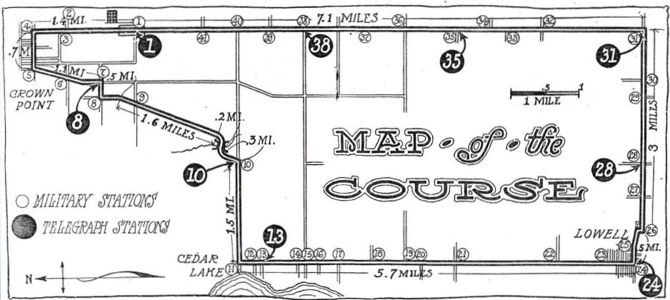 1909 Cobe Cup - Course map