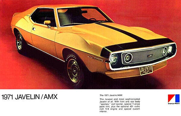 1971 AMC AMX Javelin front three-quarter