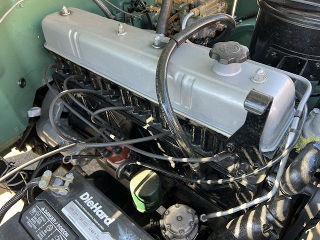 1974 Toyota Land Cruiser FJ40 inline-six engine detail
