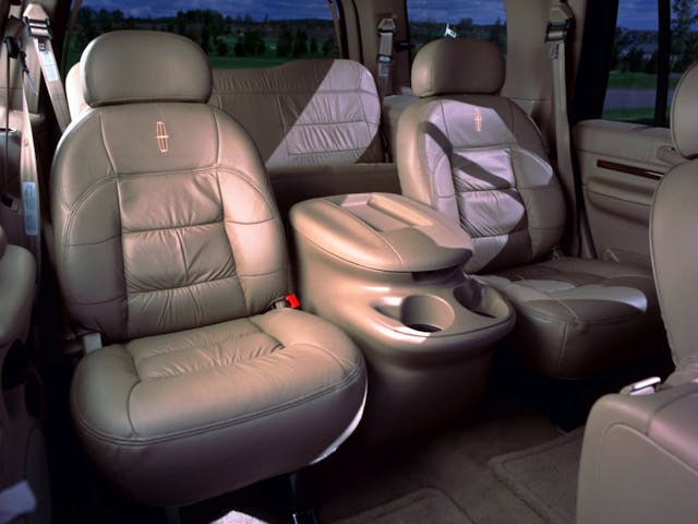 1st Generation Lincoln Navigator SUV interior rear seats