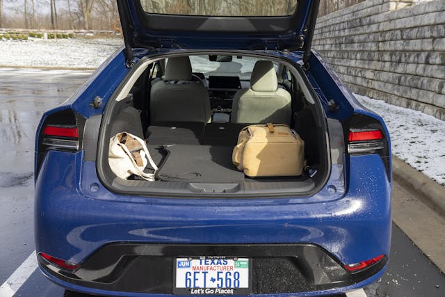 2024 Toyota Prius Limited AWD rear cargo volume perspective