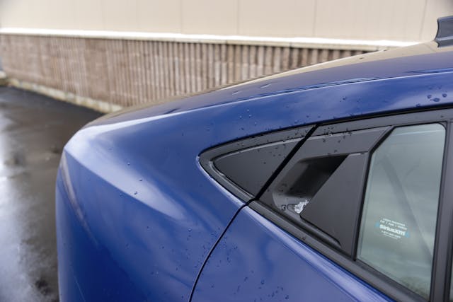 2024 Toyota Prius Limited AWD rear corner pillar trim handle details