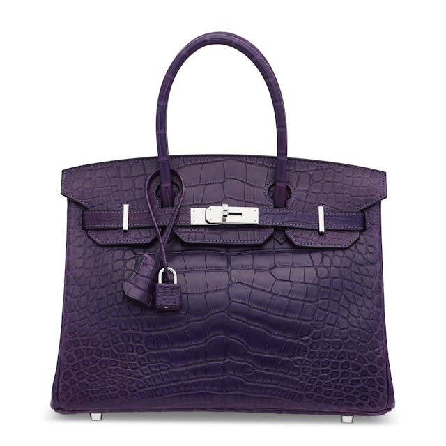 MATTE AMÉTHYSTE ALLIGATOR BIRKIN 30 WITH PALLADIUM HARDWARE