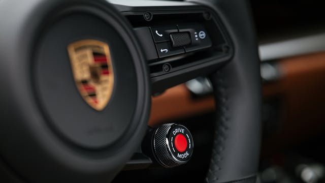 2025 Porsche 911 Carrera Coupe interior steering wheel controls detail