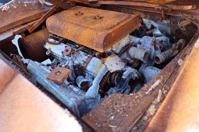 Burnt Ferrari 246Gt Dino 1
