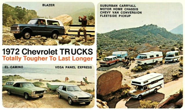 1972 Chevrolet trucks blazer el camino vega