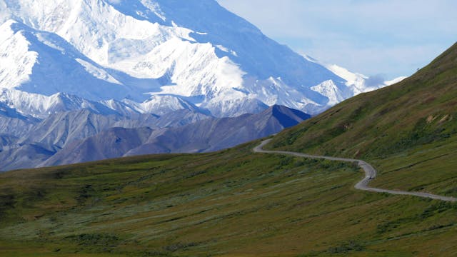 Alaskan mountain road