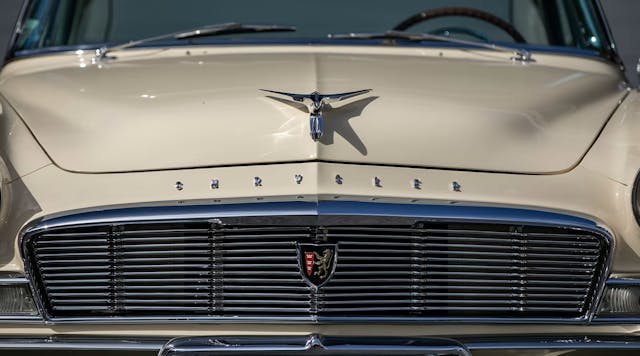 Chrysler New Yorker badges emblems lettering front
